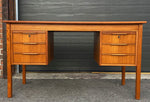 REFINISHED Danish Mid Century Modern Teak Desk Free Standing 2