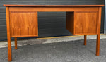 REFINISHED Danish Mid Century Modern Teak Desk Free Standing 6