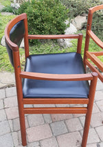 4 Danish MCM Teak Arm Chairs REFINISHED 5