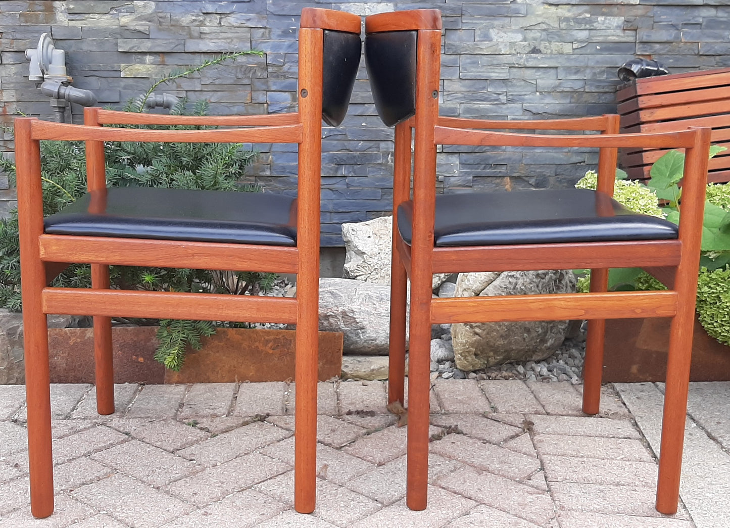 4 Danish MCM Teak Arm Chairs REFINISHED