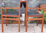 4 Danish MCM Teak Arm Chairs REFINISHED 6