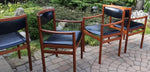 4 Danish MCM Teak Arm Chairs REFINISHED 7