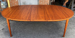 REFINISHED Danish Mid Century Modern Teak Table Oval w 1 Leaf 70
