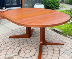 REFINISHED Danish Mid Century Modern Teak Dining Table w 2 Leaves by Dyrlund 50.5