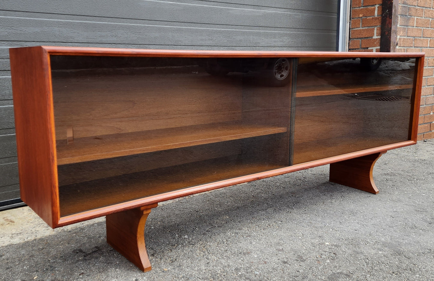 REFINISHED Danish Mid Century Modern Teak Console by Axel Christensen for ACO Møbler 71"