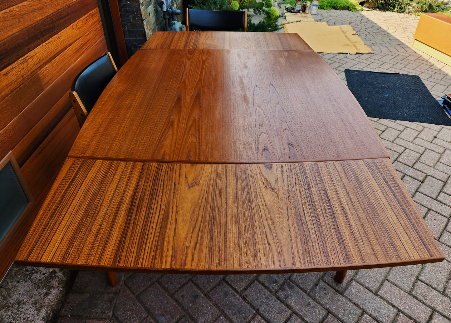 Danish Mid Century Modern Teak Table & 4 Teak Chairs by Erik Buch