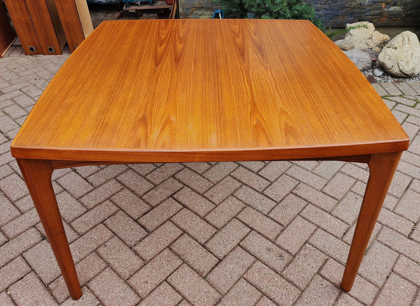 Danish Mid Century Modern Teak Table & 4 Teak Chairs by Erik Buch