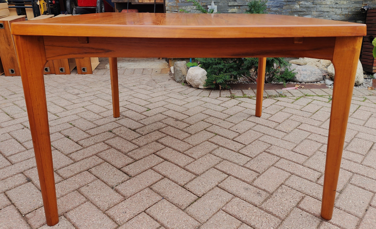 Danish Mid Century Modern Teak Table & 4 Teak Chairs by Erik Buch