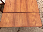 REFINISHED Danish Mid Century Modern Teak Table Draw Leaf, 33