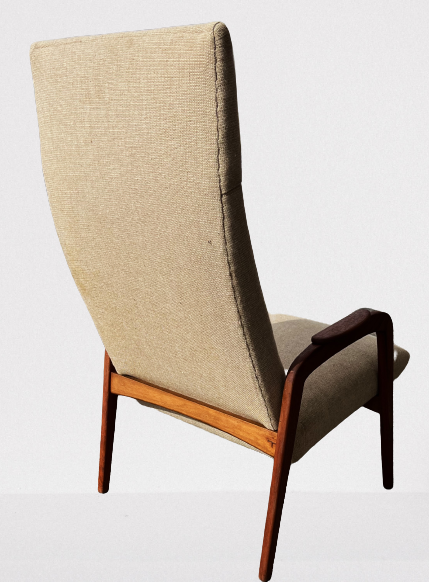 Choose Fabric***REFINISHED Danish Mid Century Modern Teak Lounge Chair will get NEW upholstery