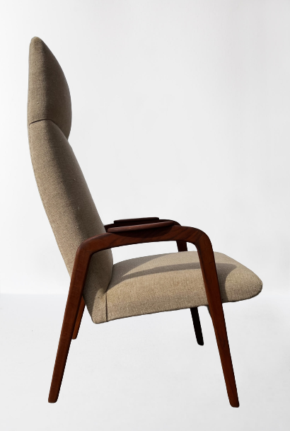 Choose Fabric***REFINISHED Danish Mid Century Modern Teak Lounge Chair will get NEW upholstery