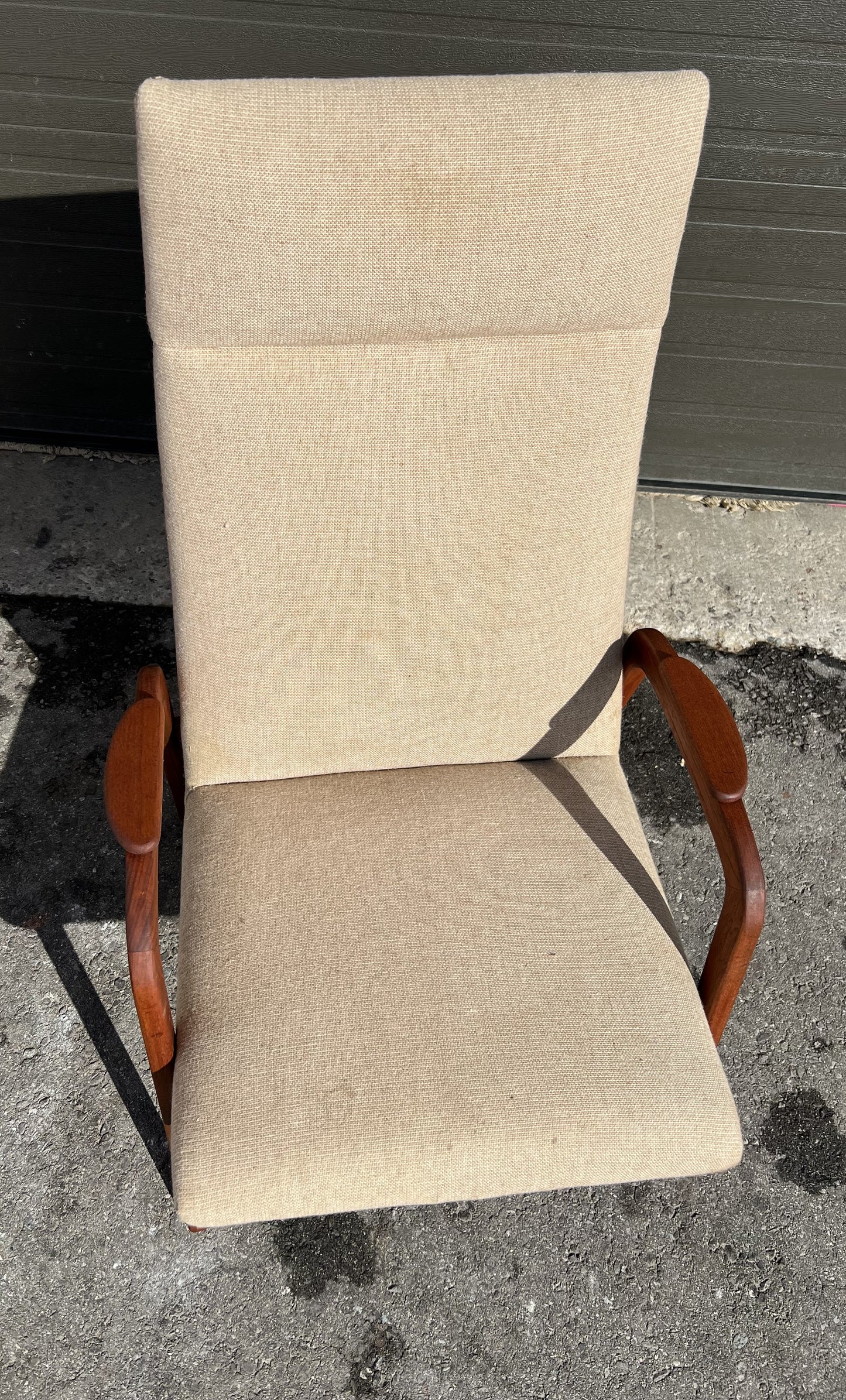 Choose Fabric***REFINISHED Danish Mid Century Modern Teak Lounge Chair will get NEW upholstery