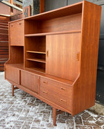 RESTORED MCM Teak Highboard 6 ft by Elliotts of Newbury, PERFECT, Narrow 3