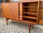 RESTORED Danish Mid Century Modern Teak High Board Sideboard 9
