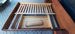 REFINISHED Danish Queen MCM Teak Platform Bed w floating nightstands & storage drawer, PERFECT 6