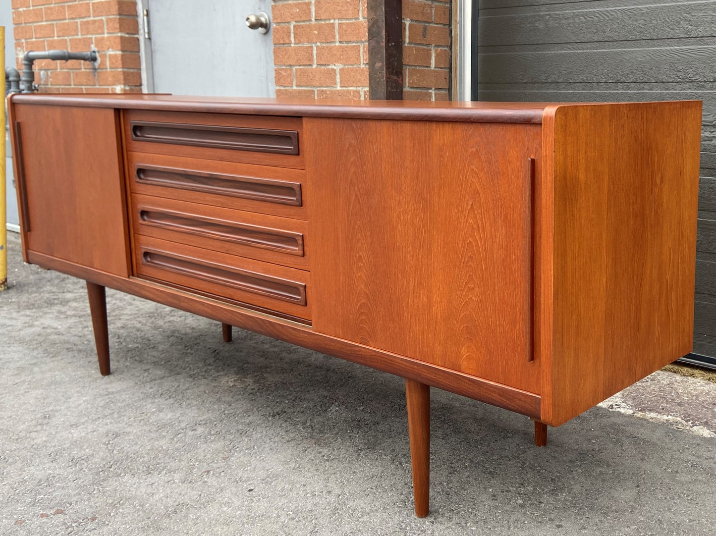 REFINISHED Danish MCM Teak Sideboard by Johannes Andersen for Silkeborg 78.75", PERFECT