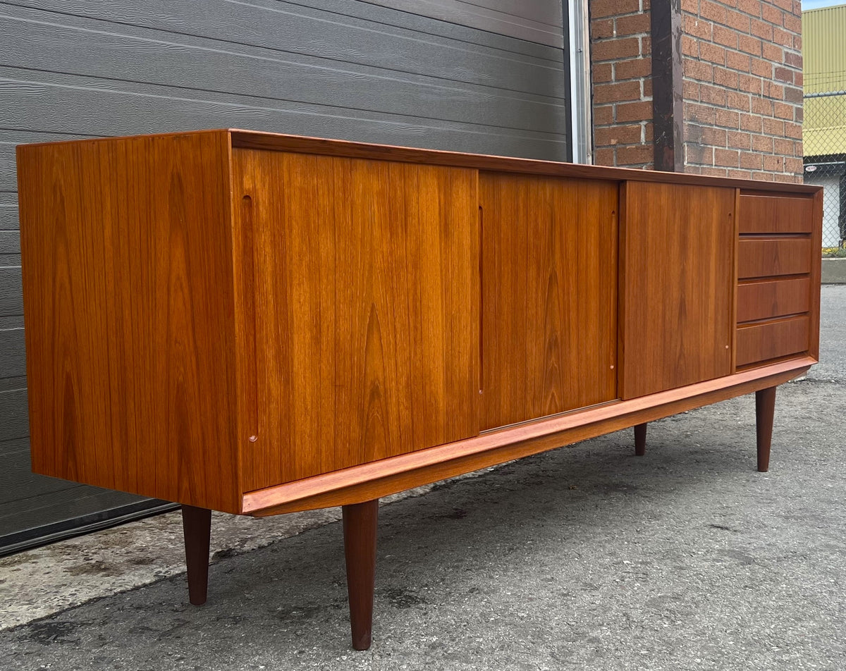 REFINISHED Danish Mid Century Modern Teak Sideboard 78