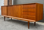 REFINISHED Danish Mid Century Modern Teak Sideboard 78