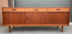 REFINISHED Danish Mid Century Modern Teak Sideboard Buffet 72
