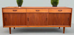 REFINISHED Danish Mid Century Modern Teak Sideboard Buffet 72