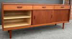 REFINISHED Danish Mid Century Modern Teak Sideboard Buffet 72