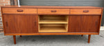 REFINISHED Danish Mid Century Modern Teak Sideboard Buffet 72