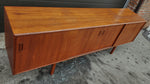 REFINISHED Danish Mid Century Modern Teak Sideboard Media TV Console 7 ft 8