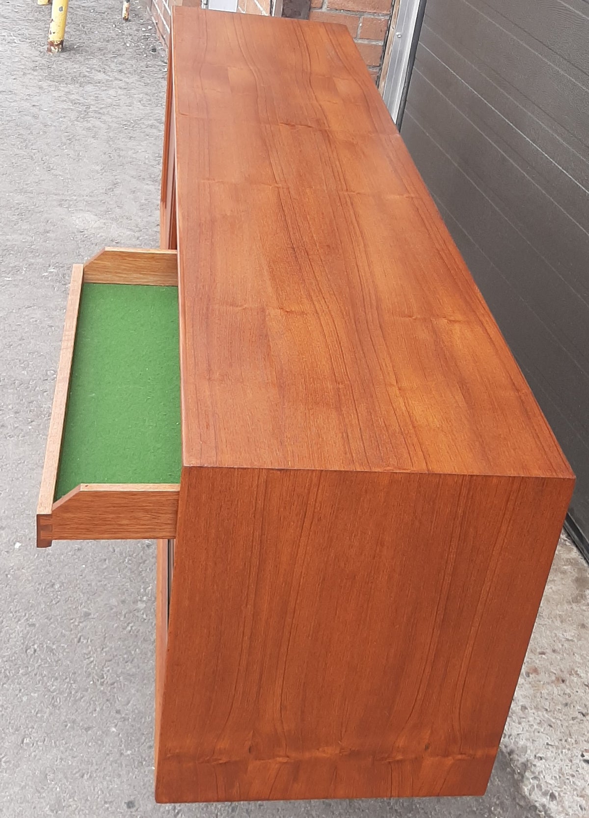 REFINISHED Danish MCM Teak Sideboard Credenza 68.5