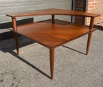 REFINISHED Danish MCM Teak Corner Two-Tier Table by Brande Mobelfabrik 3