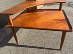 REFINISHED Danish MCM Teak Corner Two-Tier Table by Brande Mobelfabrik 7