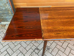 RESTORED Danish Mid Century Modern Rosewood Draw Leaf Table 51