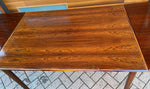 RESTORED Danish Mid Century Modern Rosewood Draw Leaf Table 51