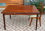 RESTORED Danish Mid Century Modern Rosewood Draw Leaf Table 51