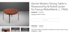 REFINISHED Danish MCM Rosewood Table by Ib Kofod-Larsen for Faarup, 47