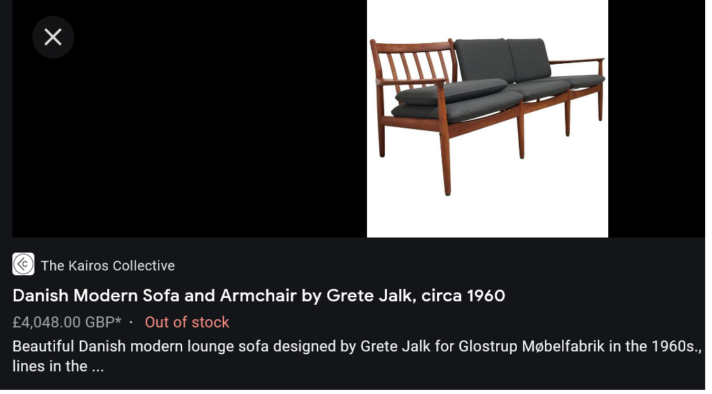 REFINISHED Danish MCM Teak 3-Seater Sofa by Grete Jalk, NEW CUSHIONS IN MAHARAM, Perfect