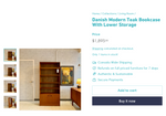 REFINISHED Mid Century Modern Teak Shelving Unit, made in Finland 10