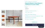 REFINISHED Danish Mid Century Modern Teak Accent Table 7