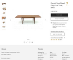 REFINISHED Danish MCM Teak Drop Leaf Table by Arne Vodder for Vamo 54.5