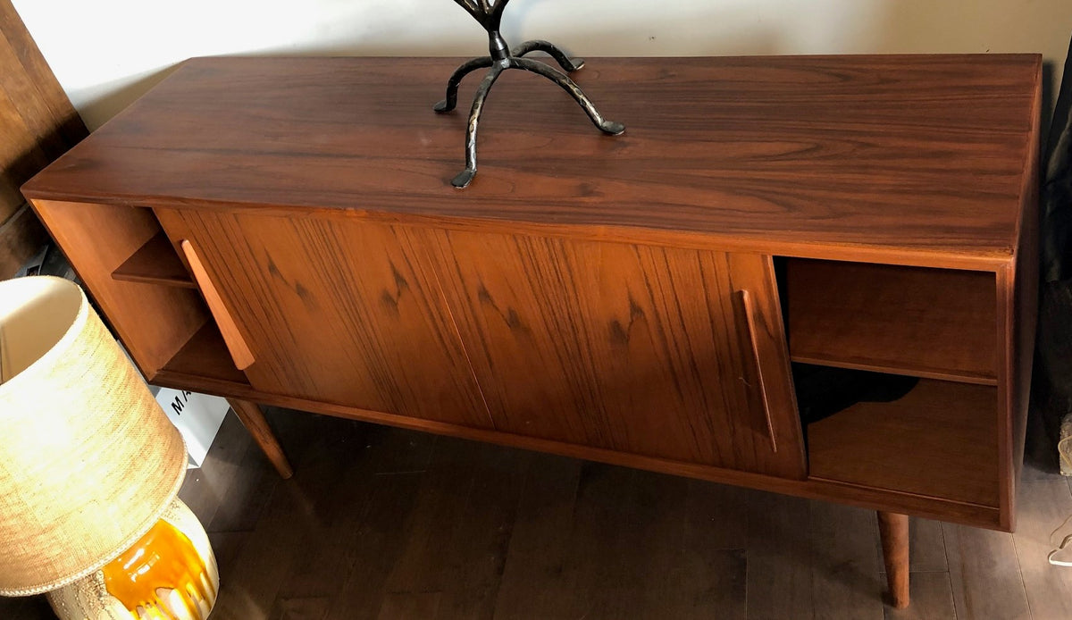 Danish MCM Teak Sideboard Media Console 63