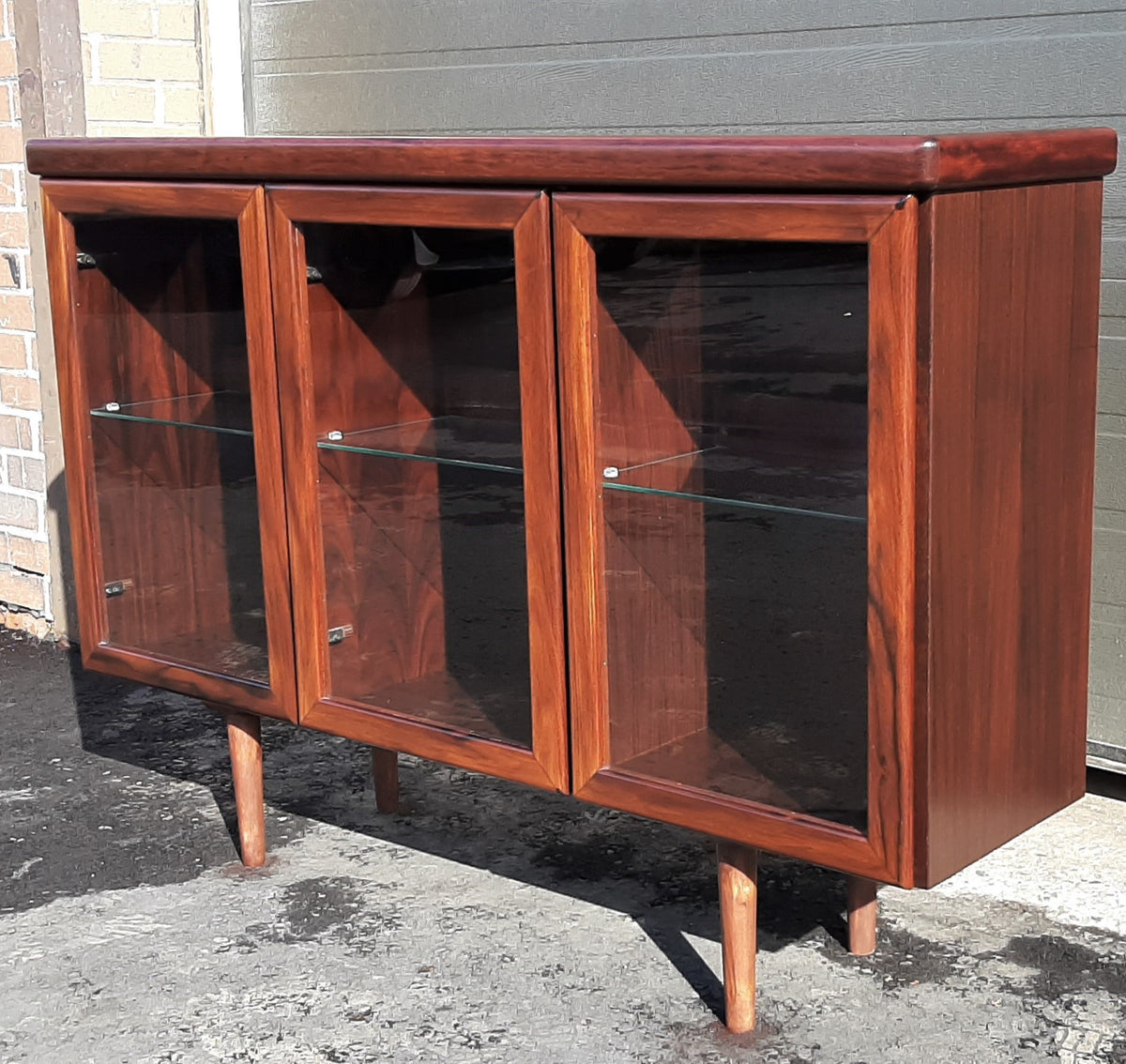 RESTORED Danish Modern Rosewood Bookcase Display 50