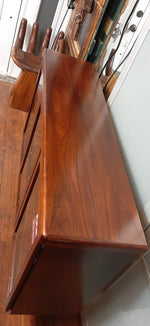 RESTORED Danish Modern Rosewood Bookcase Display 50