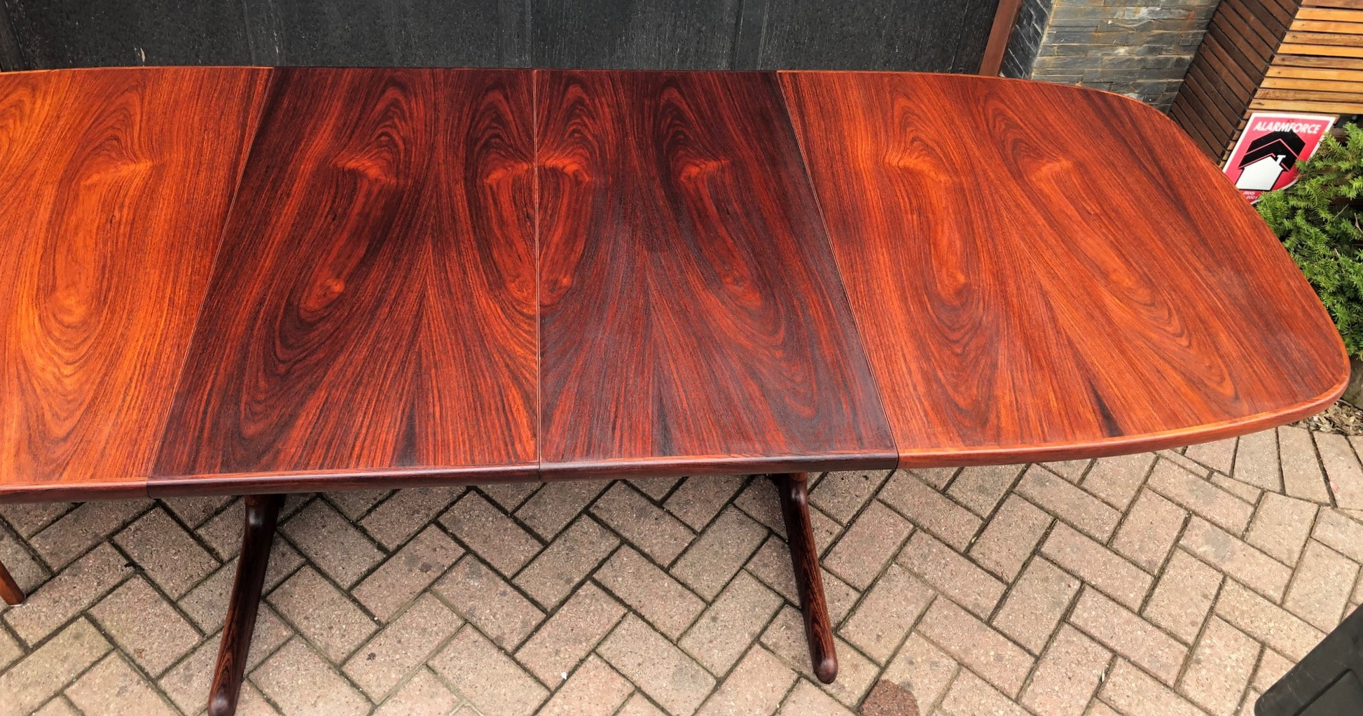 REFINISHED Large Danish MCM Rosewood Table 2 Leaves 65-108.5" PERFECT, treated for durability - Mid Century Modern Toronto
