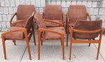 6 Danish MCM Teak Angled Armchairs by Kai Kristiansen RESTORED, each chair $279 - Mid Century Modern Toronto 3