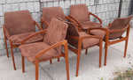 6 Danish MCM Teak Angled Armchairs by Kai Kristiansen RESTORED, each chair $279 - Mid Century Modern Toronto 8