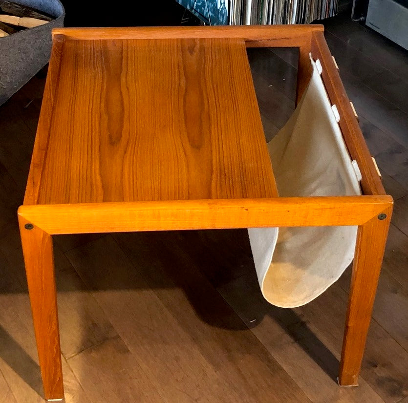 REFINISHED MCM Teak Accent/ Magazine Table by Bent Silberg, perfect - Mid Century Modern Toronto