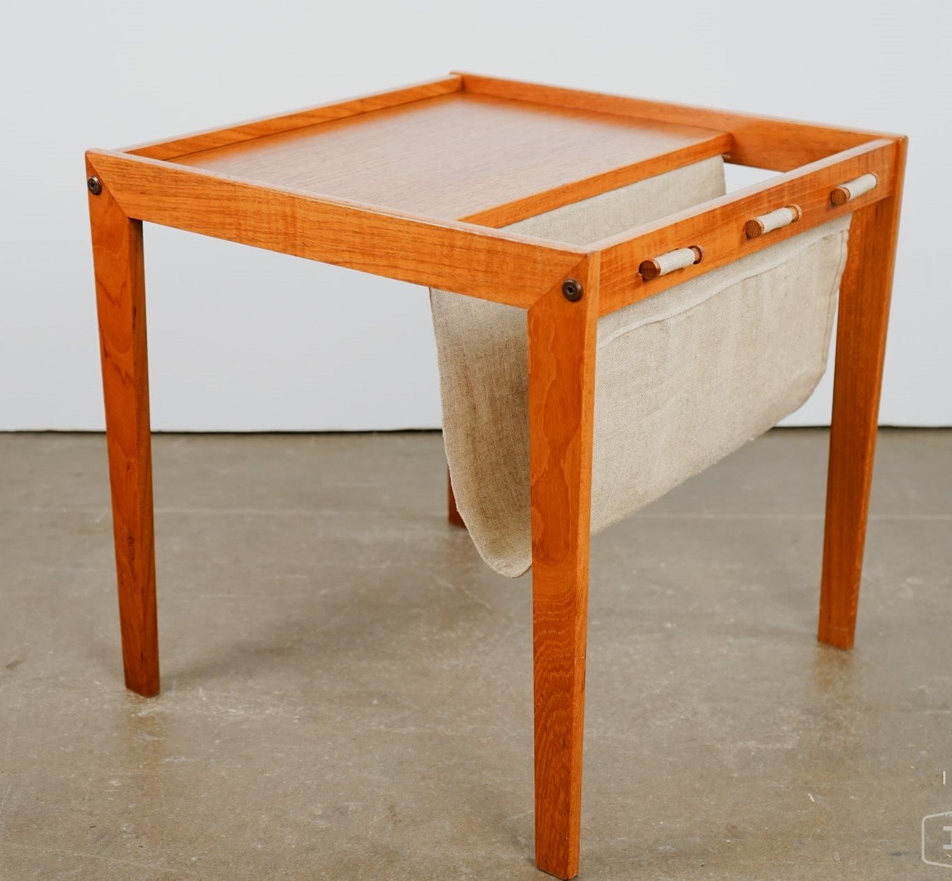 REFINISHED MCM Teak Accent/ Magazine Table by Bent Silberg, perfect - Mid Century Modern Toronto