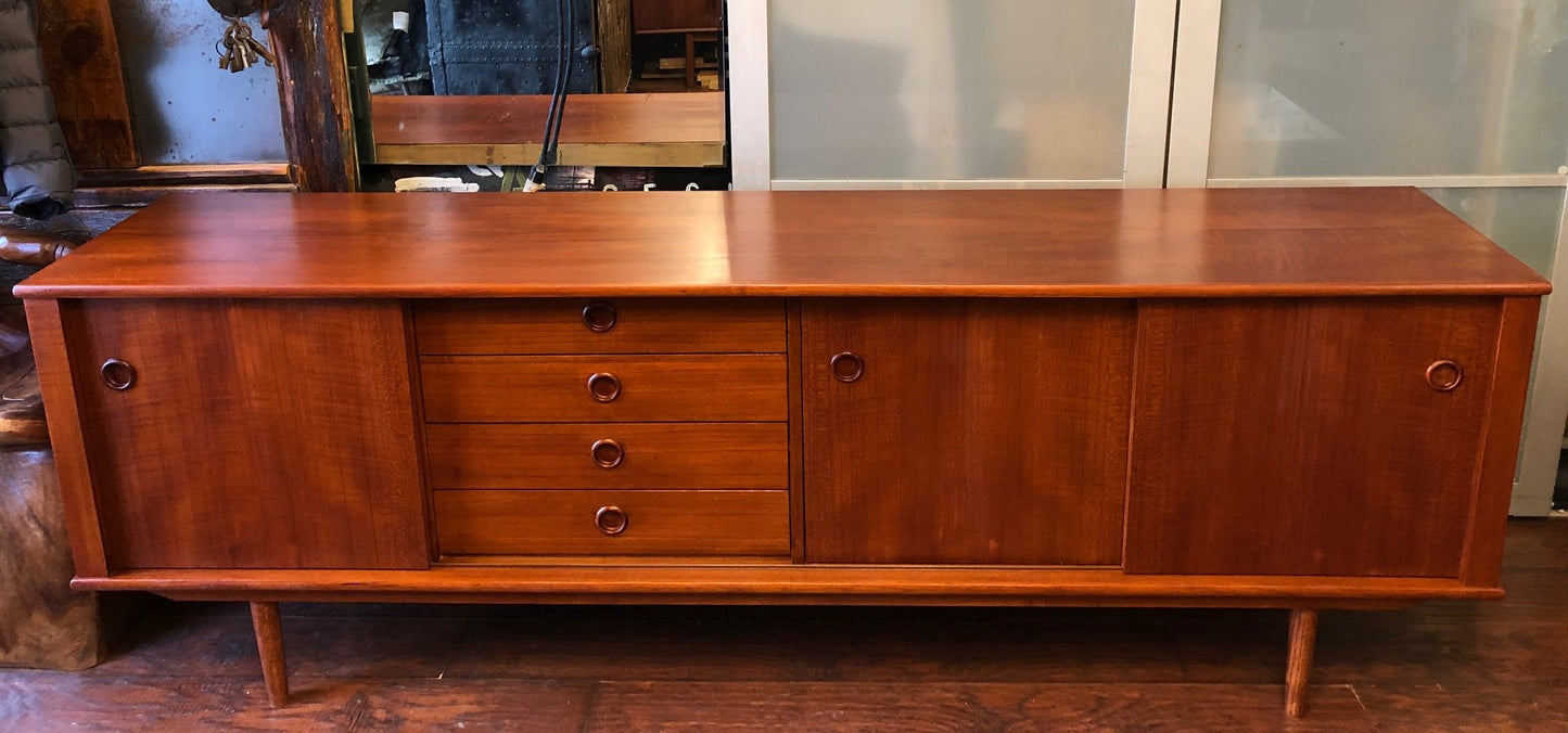 REFINISHED Danish MCM Teak Sideboard TV Media Console 84" - Mid Century Modern Toronto