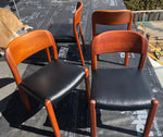 Set of 4 Danish MCM Teak Chairs REFINISHED REUPHOLSTERED, JL Moller style, perfect, each $275 - Mid Century Modern Toronto 2