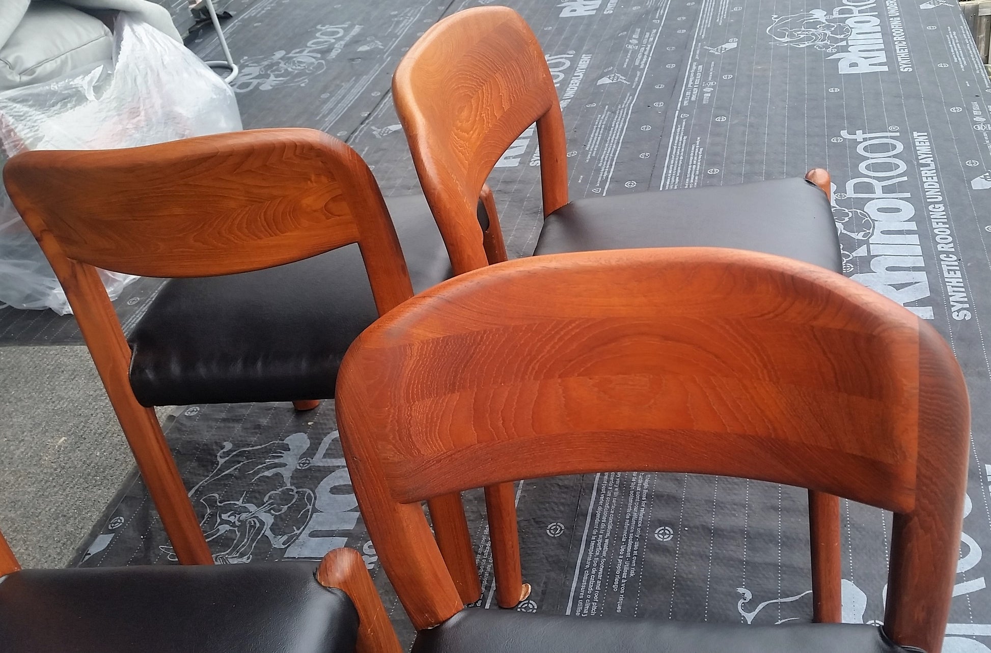 Set of 4 Danish MCM Teak Chairs REFINISHED REUPHOLSTERED, JL Moller style, perfect, each $275 - Mid Century Modern Toronto