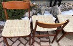 4 Danish MCM Teak Chairs with floating seats will be custom REUPHOLSTERED - Mid Century Modern Toronto 4